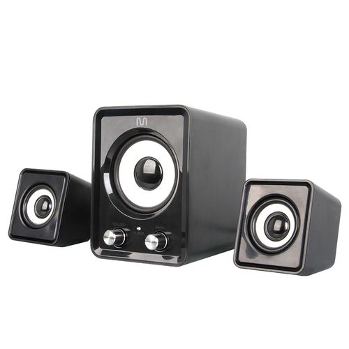 Caixa de Som 2.1 14w RMS USB Conexão P2 Controle de Volume Preto - SP172